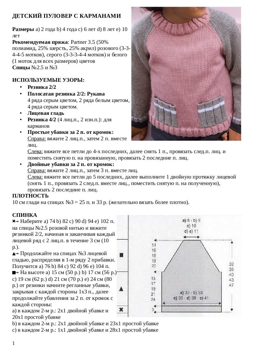 praktichno i krasivo vyazhem detskie svitera s vykroykami i shemami